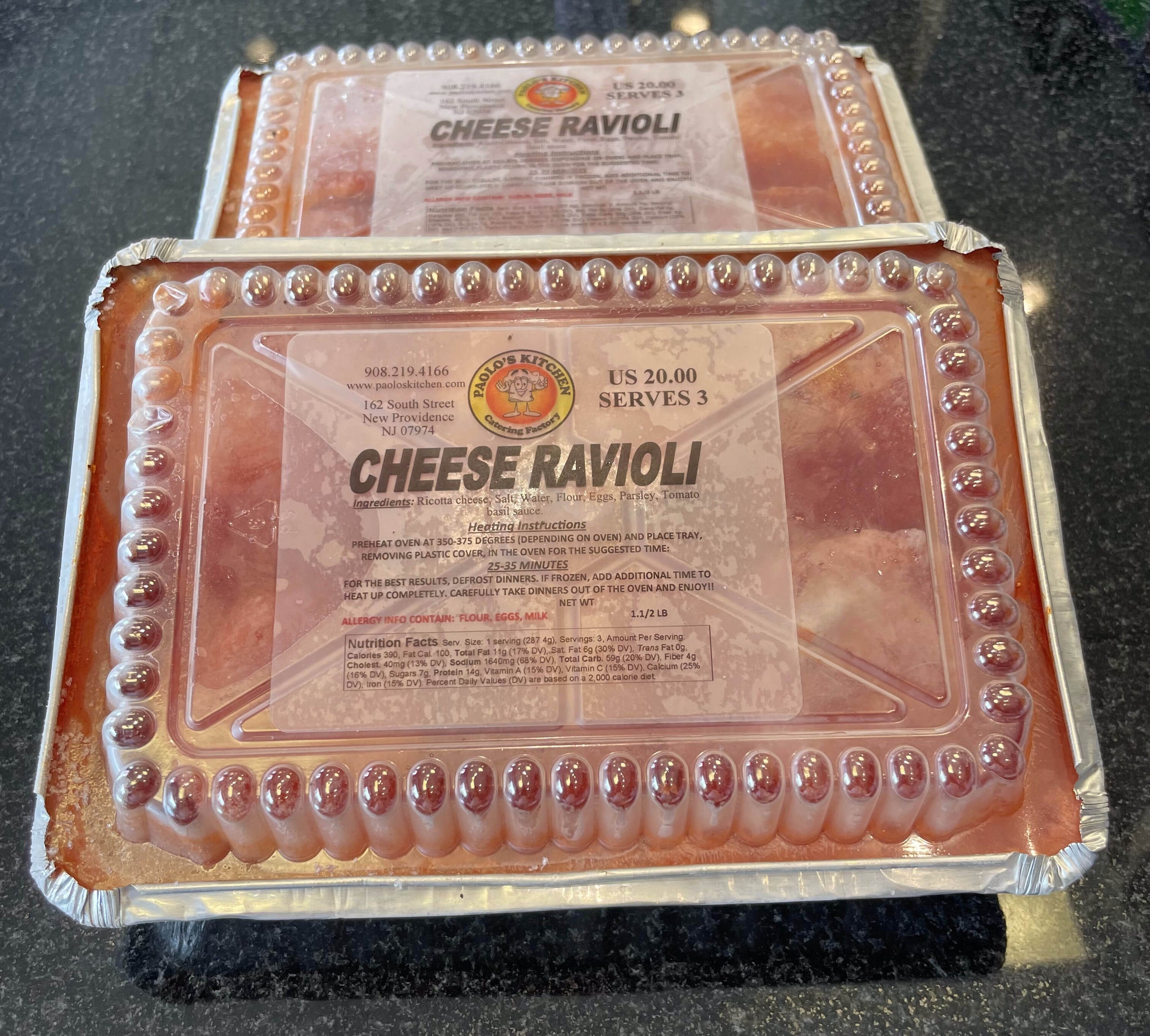Frozen Cheese Ravioli | Paolo's Kitchen Inc